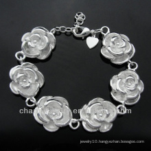 Wholesale 925 Silver Jewelry Rose Bracelet BSS-025